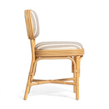 TOV Dorine Khaki Striped Dining Chair