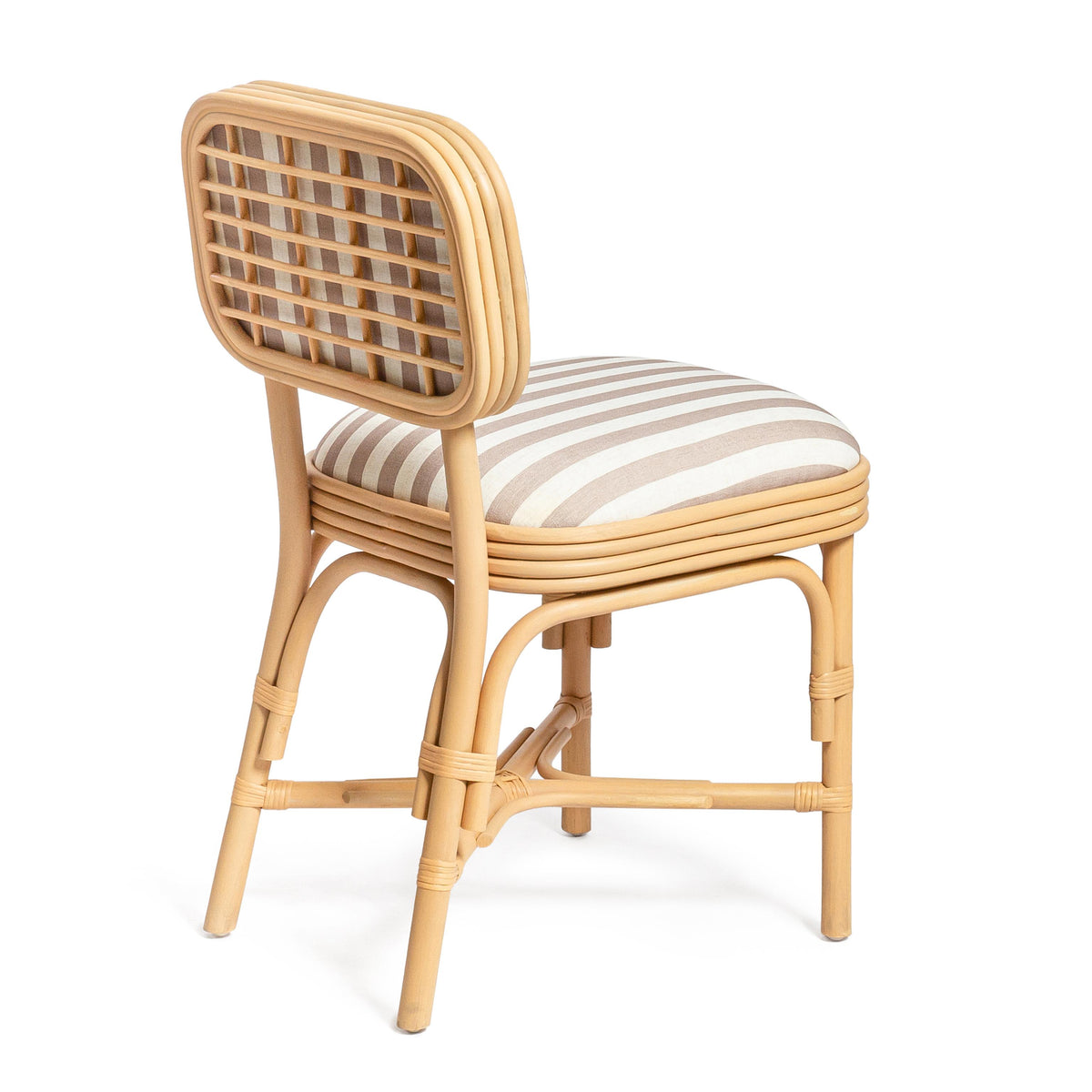 TOV Dorine Khaki Striped Dining Chair