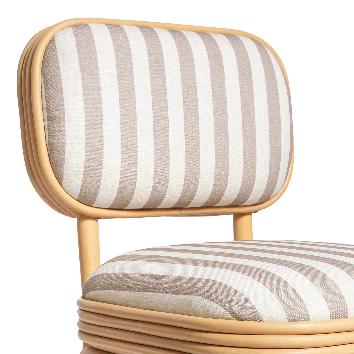 TOV Dorine Khaki Striped Dining Chair