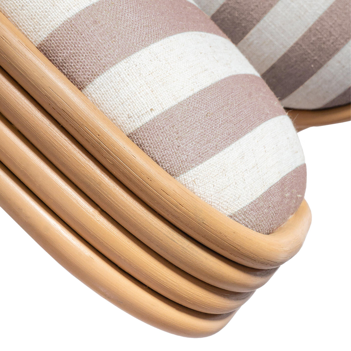 TOV Dorine Khaki Striped Dining Chair