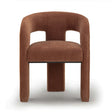 TOV Malone Rust Red Performance Chenille Dining Chair