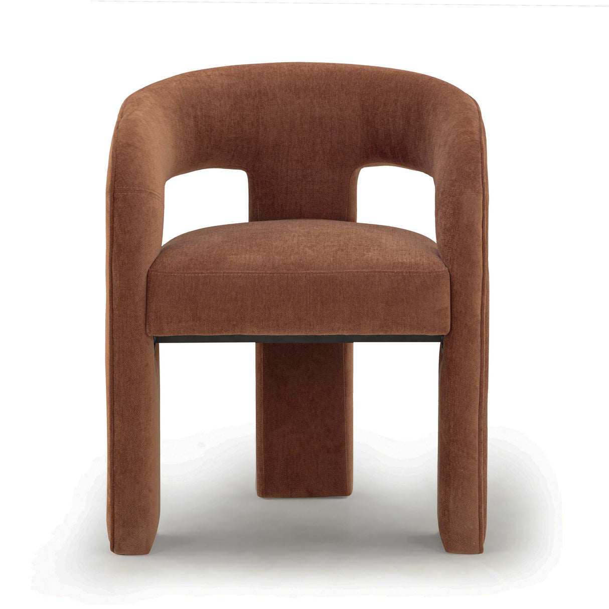 TOV Malone Rust Red Performance Chenille Dining Chair