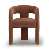 TOV Malone Rust Red Performance Chenille Dining Chair