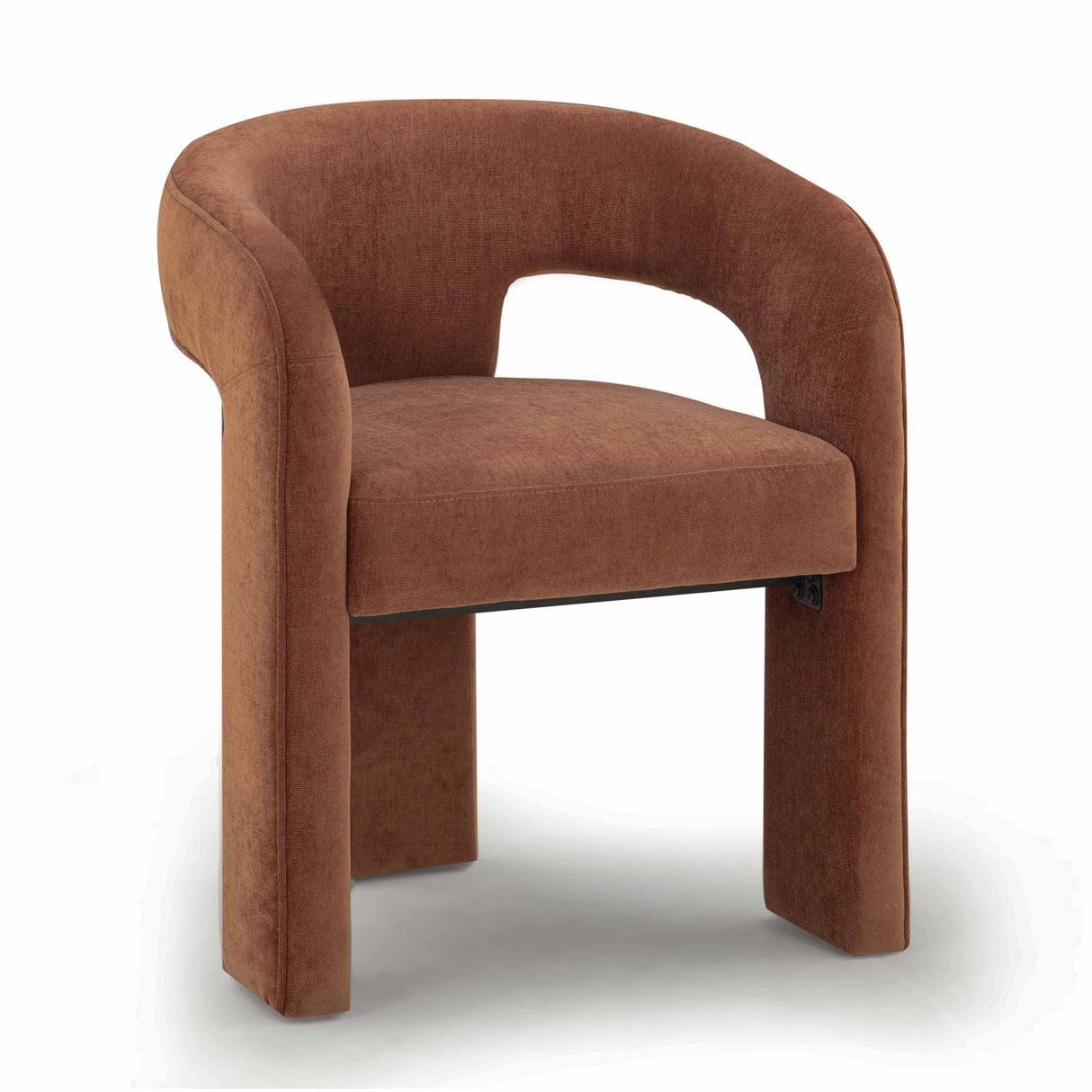 TOV Malone Rust Red Performance Chenille Dining Chair