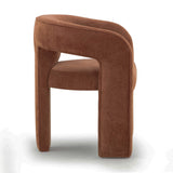 TOV Malone Rust Red Performance Chenille Dining Chair
