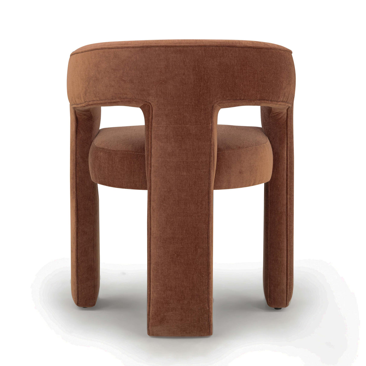 TOV Malone Rust Red Performance Chenille Dining Chair