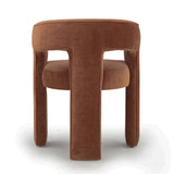 TOV Malone Rust Red Performance Chenille Dining Chair