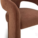 TOV Malone Rust Red Performance Chenille Dining Chair