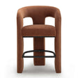 TOV Malone Rust Red Performance Chenille Counter Stool