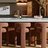 TOV Malone Rust Red Performance Chenille Counter Stool