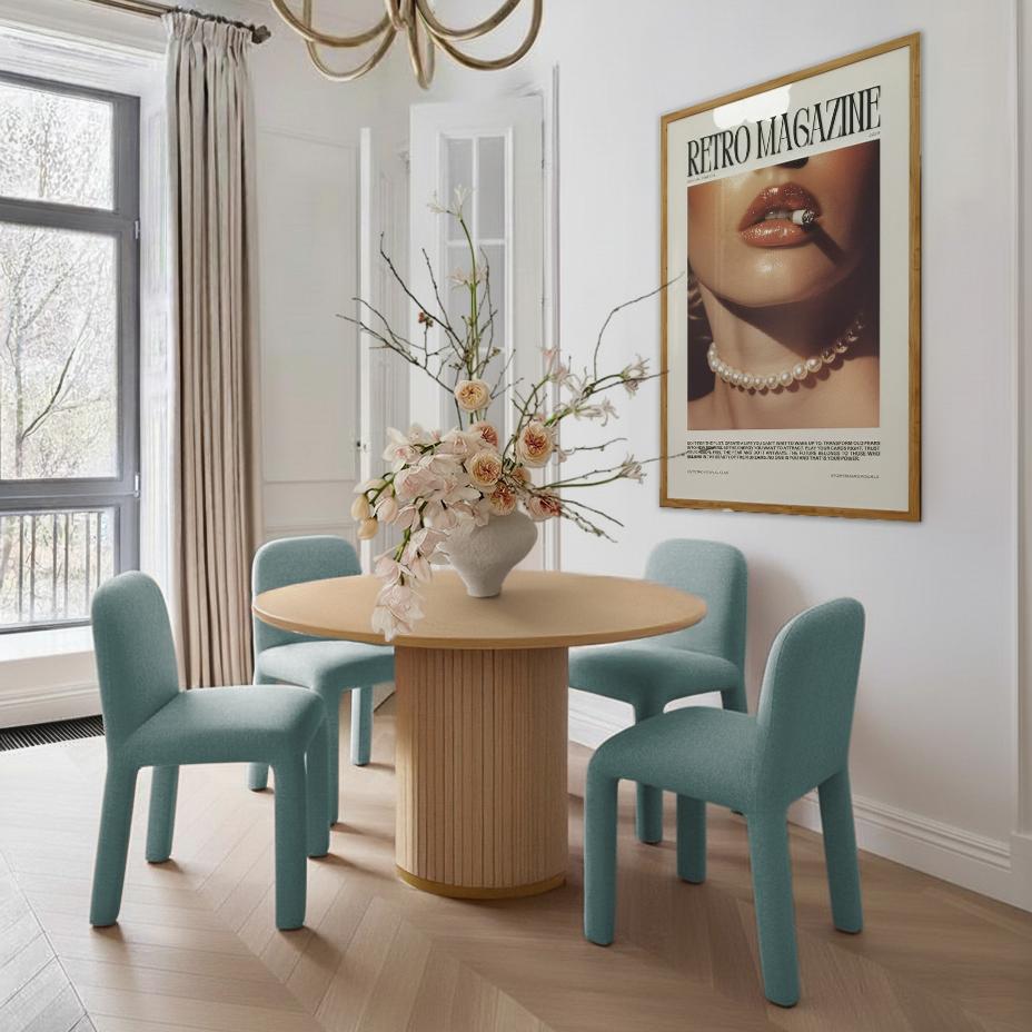 TOV Georgia Light Blue Performance Chenille Dining Chair