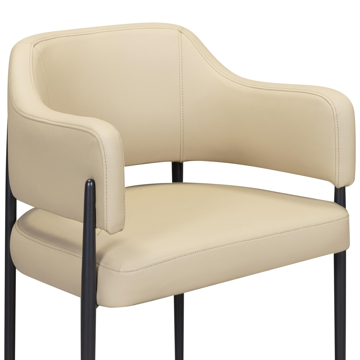 TOV Sezanne Taupe Performance Vegan Leather Dining Chair