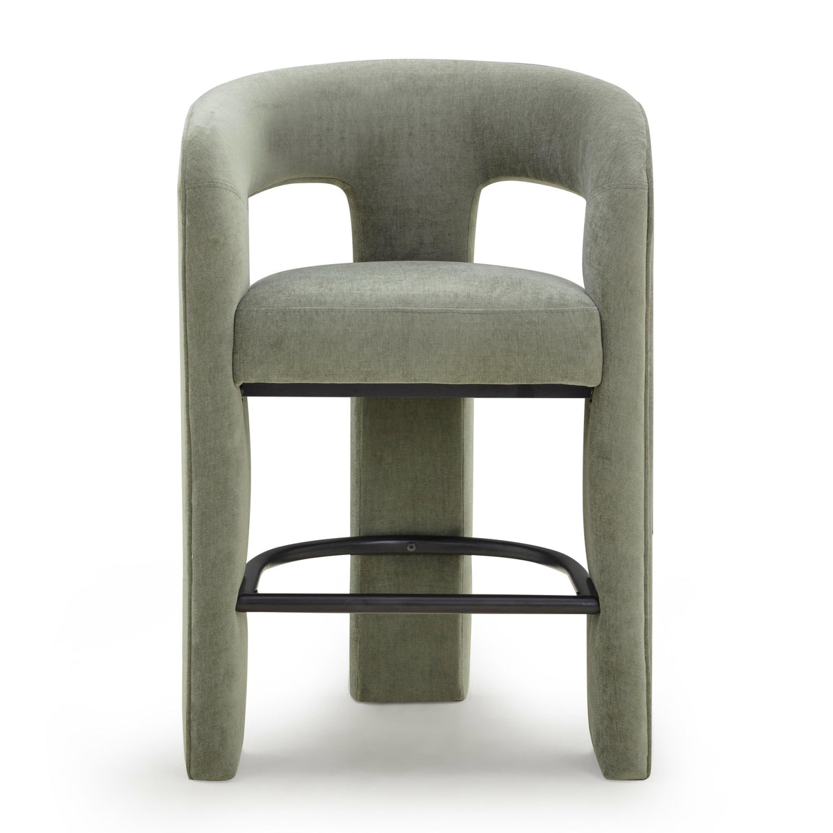 TOV Malone Green Performance Fabric Counter Stool