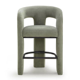 TOV Malone Green Performance Fabric Counter Stool