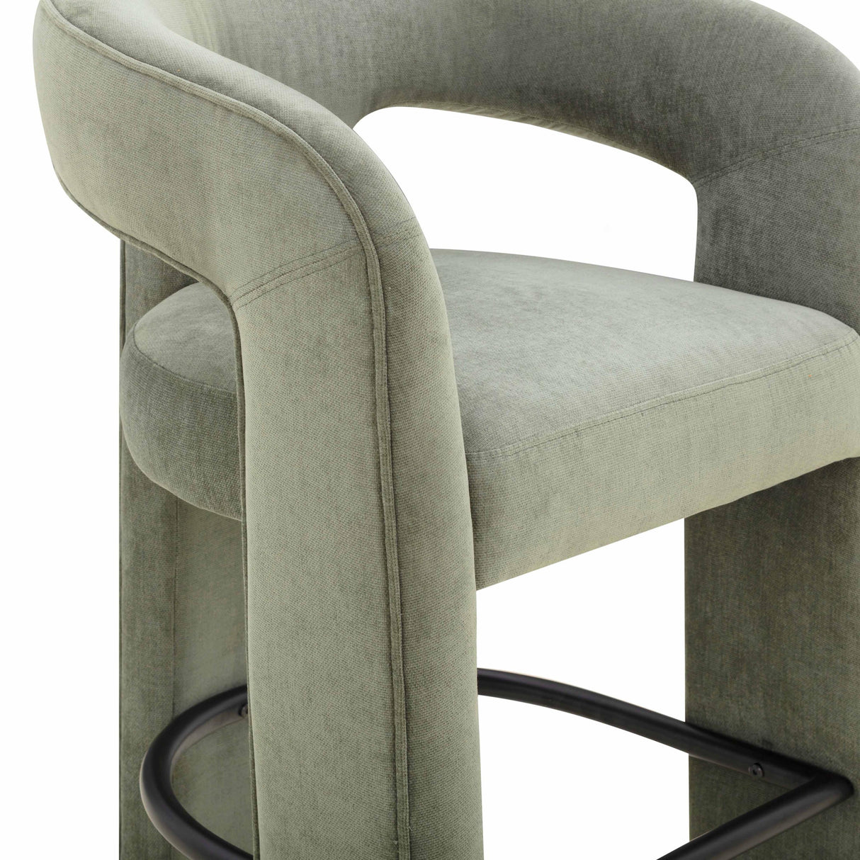 TOV Malone Green Performance Fabric Counter Stool