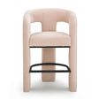 TOV Malone Blush Performance Fabric Counter Stool