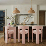 TOV Malone Blush Performance Fabric Counter Stool