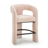 TOV Malone Blush Performance Fabric Counter Stool