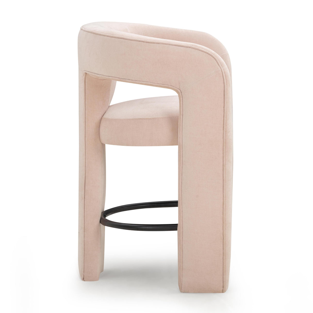 TOV Malone Blush Performance Fabric Counter Stool