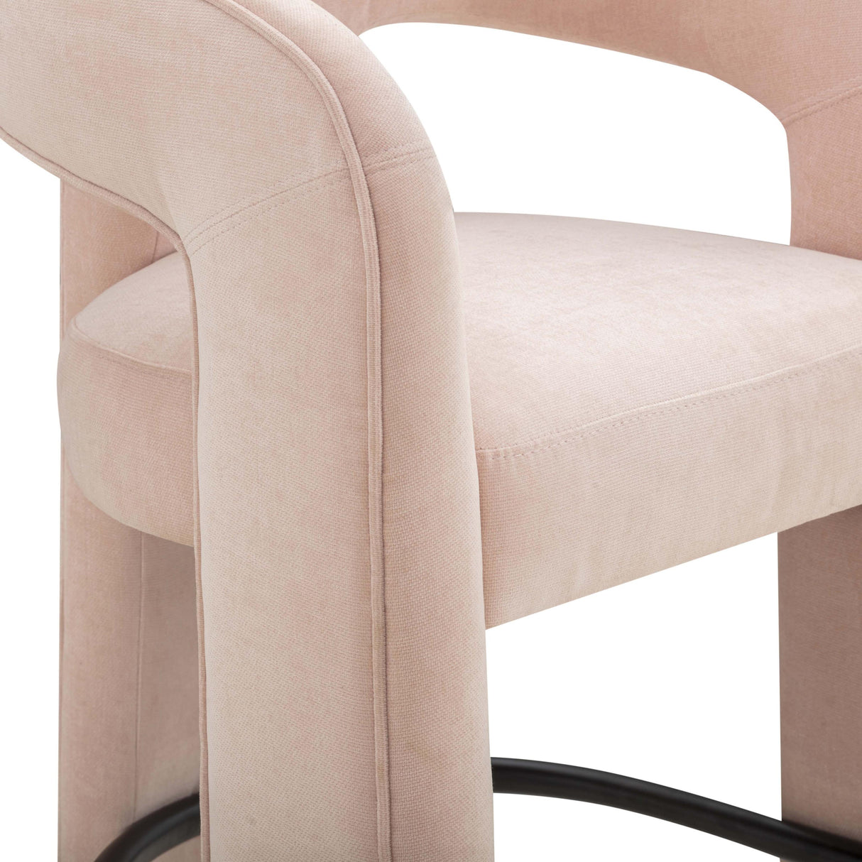 TOV Malone Blush Performance Fabric Counter Stool
