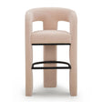 TOV Malone Blush Performance Fabric Bar Stool