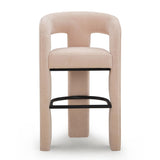 TOV Malone Blush Performance Fabric Bar Stool