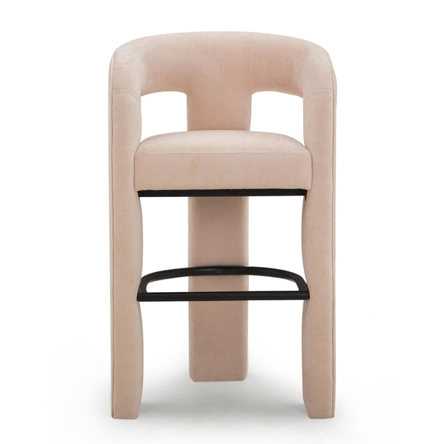 TOV Malone Blush Performance Fabric Bar Stool