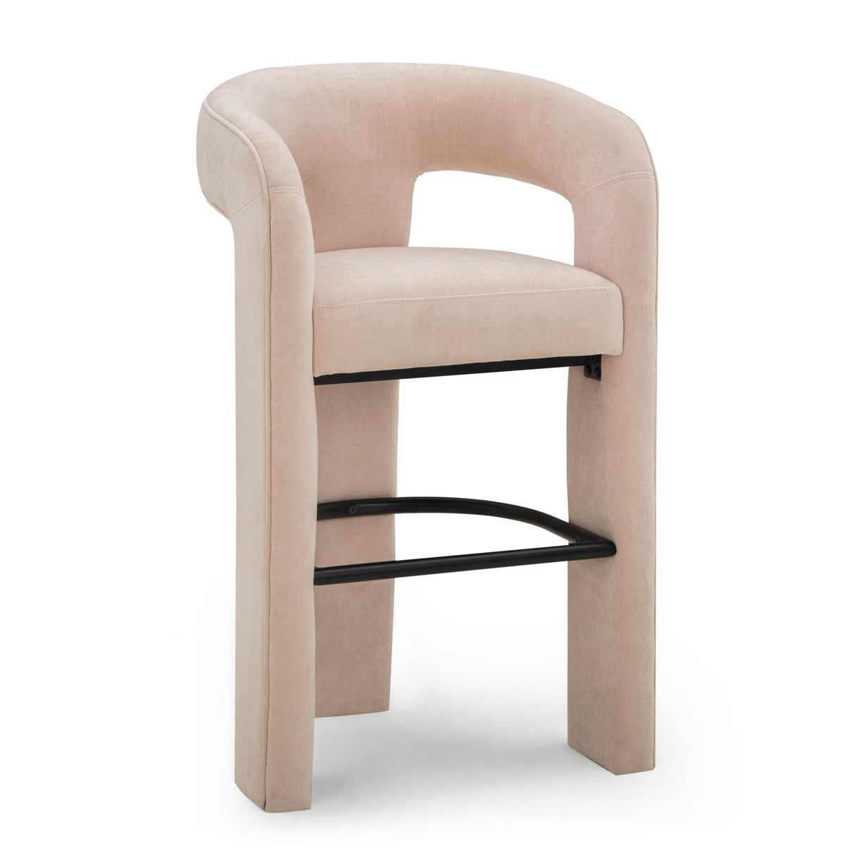 TOV Malone Blush Performance Fabric Bar Stool