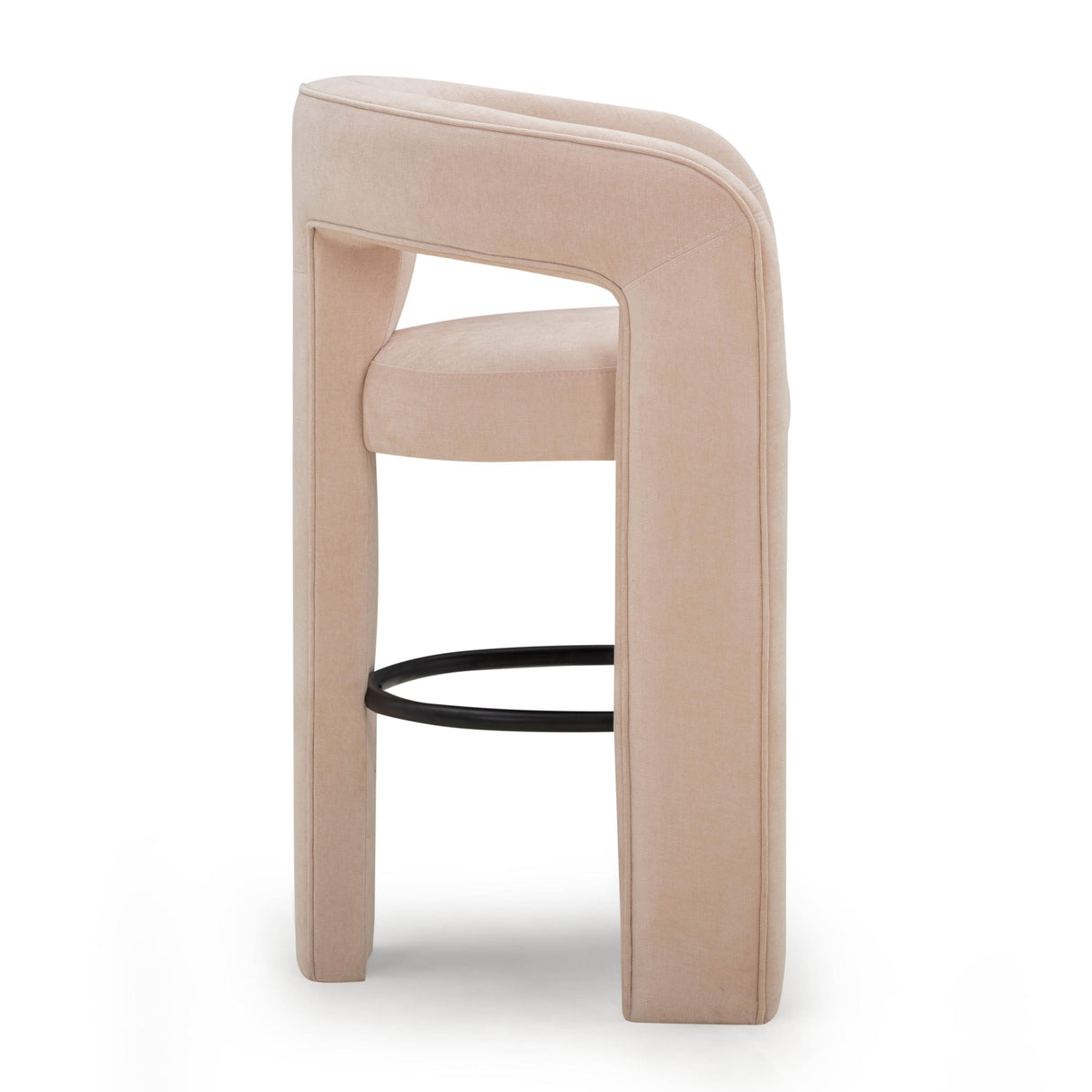 TOV Malone Blush Performance Fabric Bar Stool