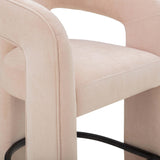 TOV Malone Blush Performance Fabric Bar Stool