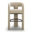 TOV Malone Taupe Performance Fabric Bar Stool
