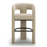 TOV Malone Taupe Performance Fabric Bar Stool