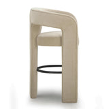 TOV Malone Taupe Performance Fabric Bar Stool