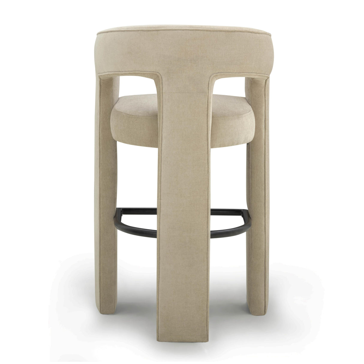 TOV Malone Taupe Performance Fabric Bar Stool