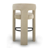 TOV Malone Taupe Performance Fabric Bar Stool