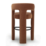 TOV Malone Rust Red Performance Fabric Bar Stool