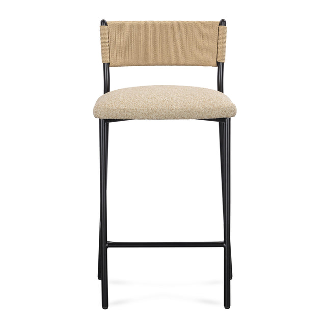TOV Celine Tan Performance Speckled Boucle Barstool