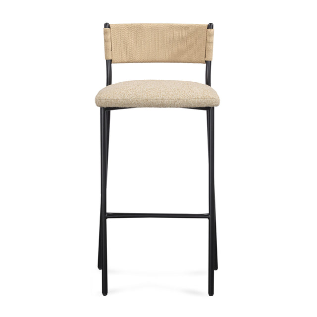 TOV Celine Tan Performance Speckled Boucle Counter Stool