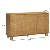 TOV Miles Natural 3-Door Sideboard