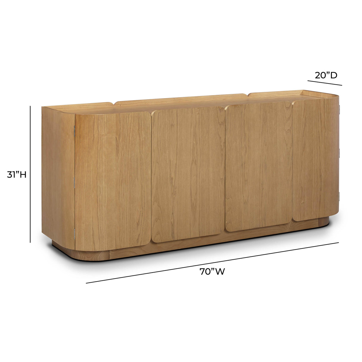 TOV Moora Natural 4-Door Sideboard