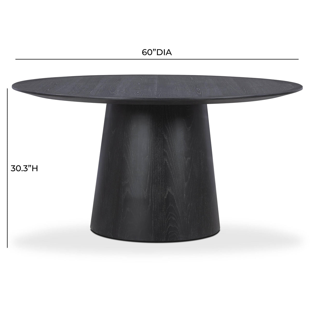 TOV Sahara Black Oak 60" Round Dining Table