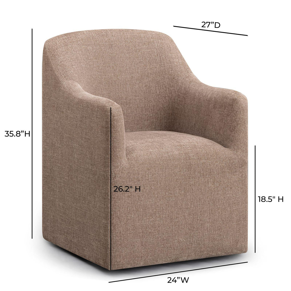 TOV Helena Milk Chocolate Brown Tall Dining Chair