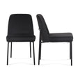 TOV Sydney Black Performance Velvet Dining Chair Set of 2