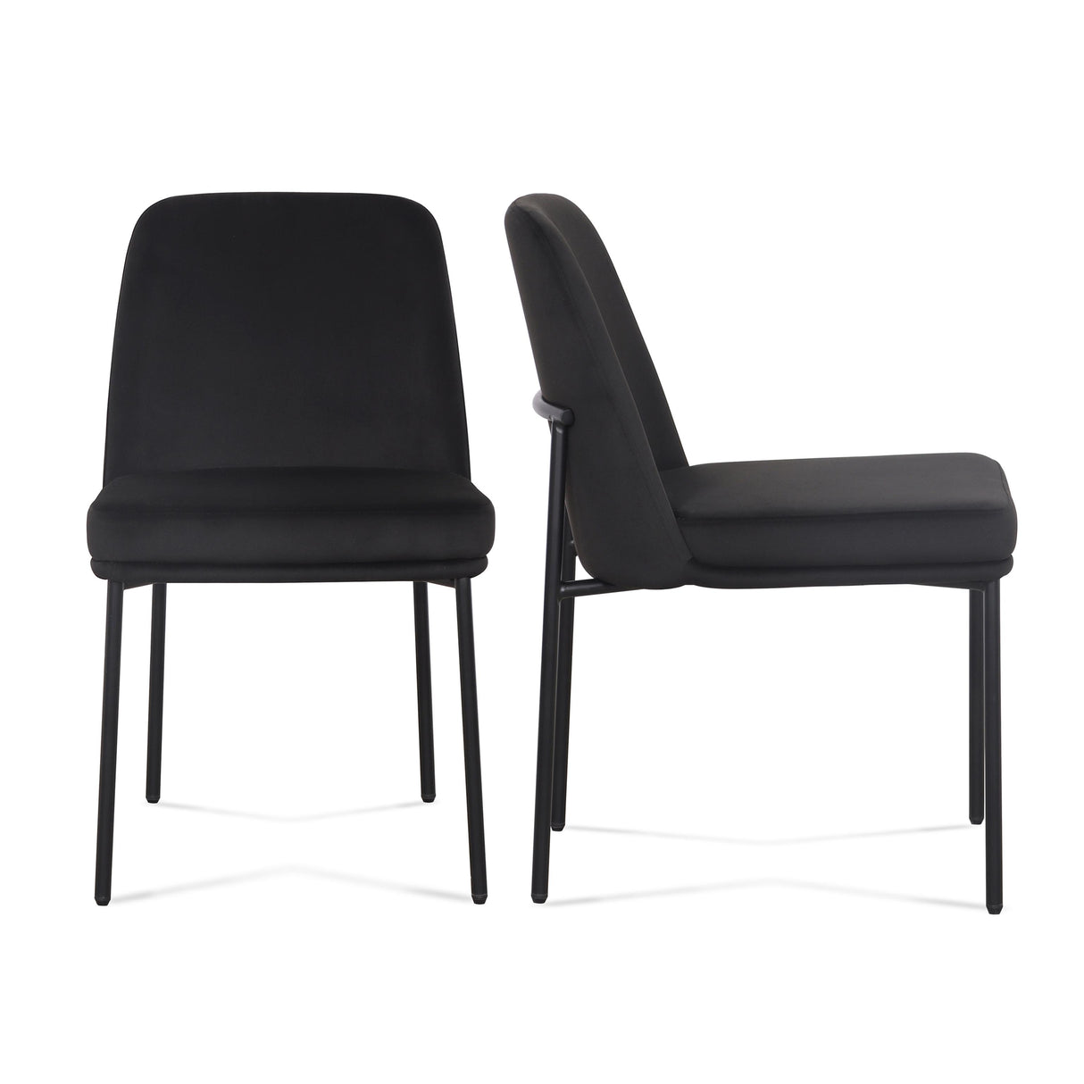 TOV Sydney Black Performance Velvet Dining Chair Set of 2