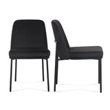 TOV Sydney Black Performance Velvet Dining Chair Set of 2