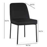 TOV Sydney Black Performance Velvet Dining Chair Set of 2