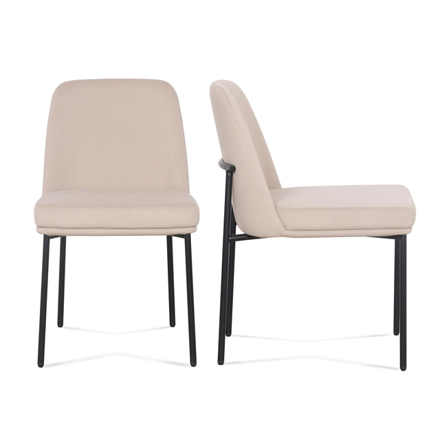 TOV Sydney Taupe Performance Velvet Dining Chair Set of 2