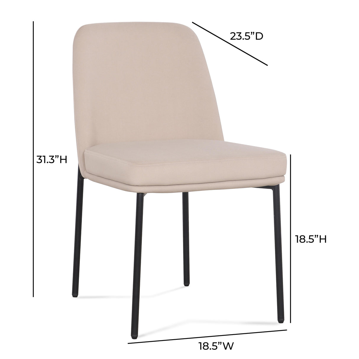 TOV Sydney Taupe Performance Velvet Dining Chair Set of 2
