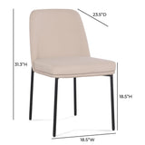 TOV Sydney Taupe Performance Velvet Dining Chair Set of 2
