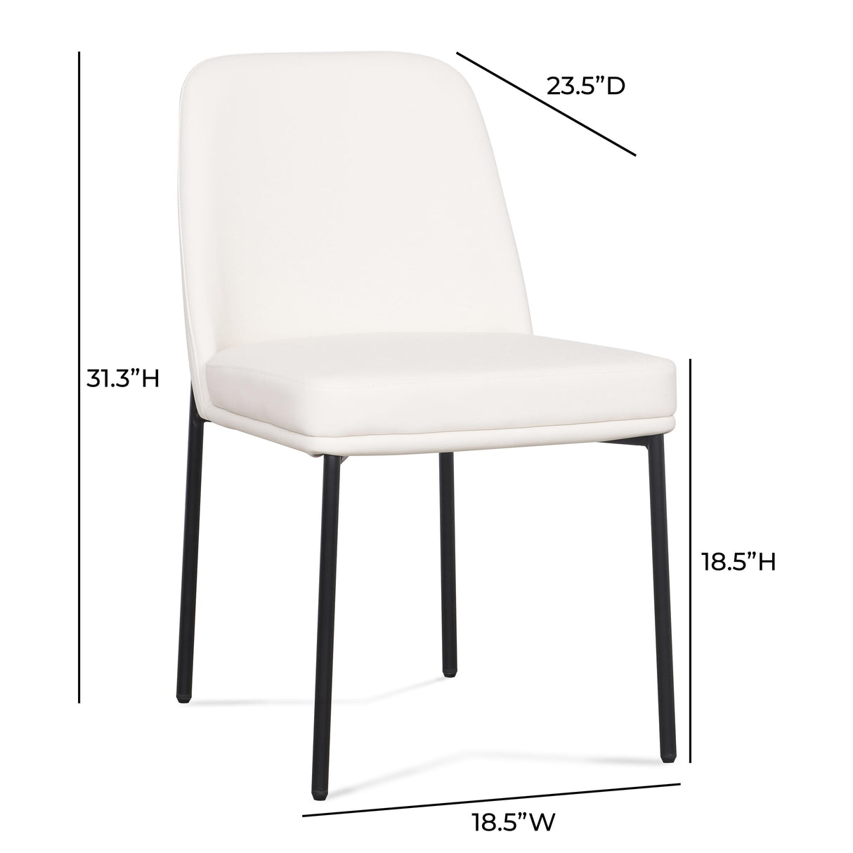 TOV Sydney Cream Performance Vegan Leather Dining Chair Set of 2